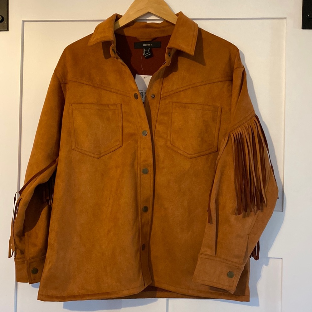 Forever 21 western fringe Shacket